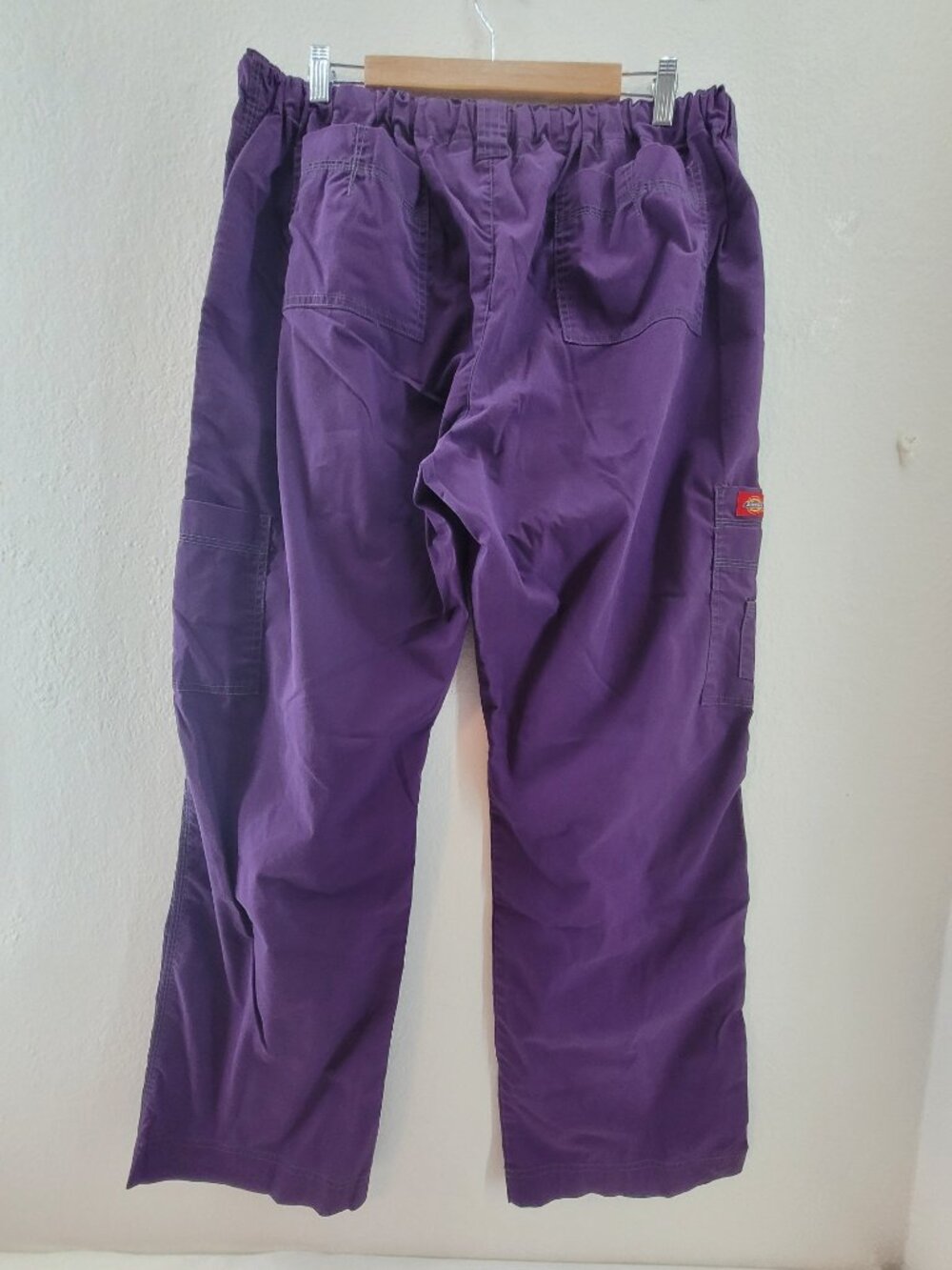 Dickies XL Tall Unisex Medical Scrub Pants Cotton B Solid Pattern Purple 857455T - Picture 5 of 11